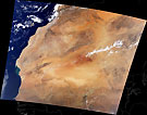  k w etendues sable montagne roche afrique spectroradiometer vol a bord terra vaisseau spatial canari iles atlantique rivage lumiere sahara desert atlas maroc nord-ouest ocean extension expansion ete sables amerique pollution corail recifs bahamas floride blanc carte frontieres fonctionnement mauritanie senegal mali burkina nigeria algerie espace science astronomie horizontal