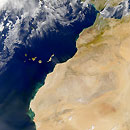  k w satellite poussiere soufflement nord-ouest cote afrique canari iles maroc senegal mauritanie espace science astronomie